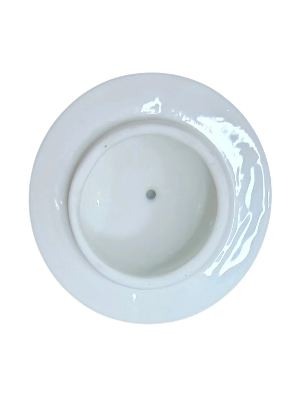Vintage Iris Japan White Porcelain Ginger Jar Gold Trim Floral Lid